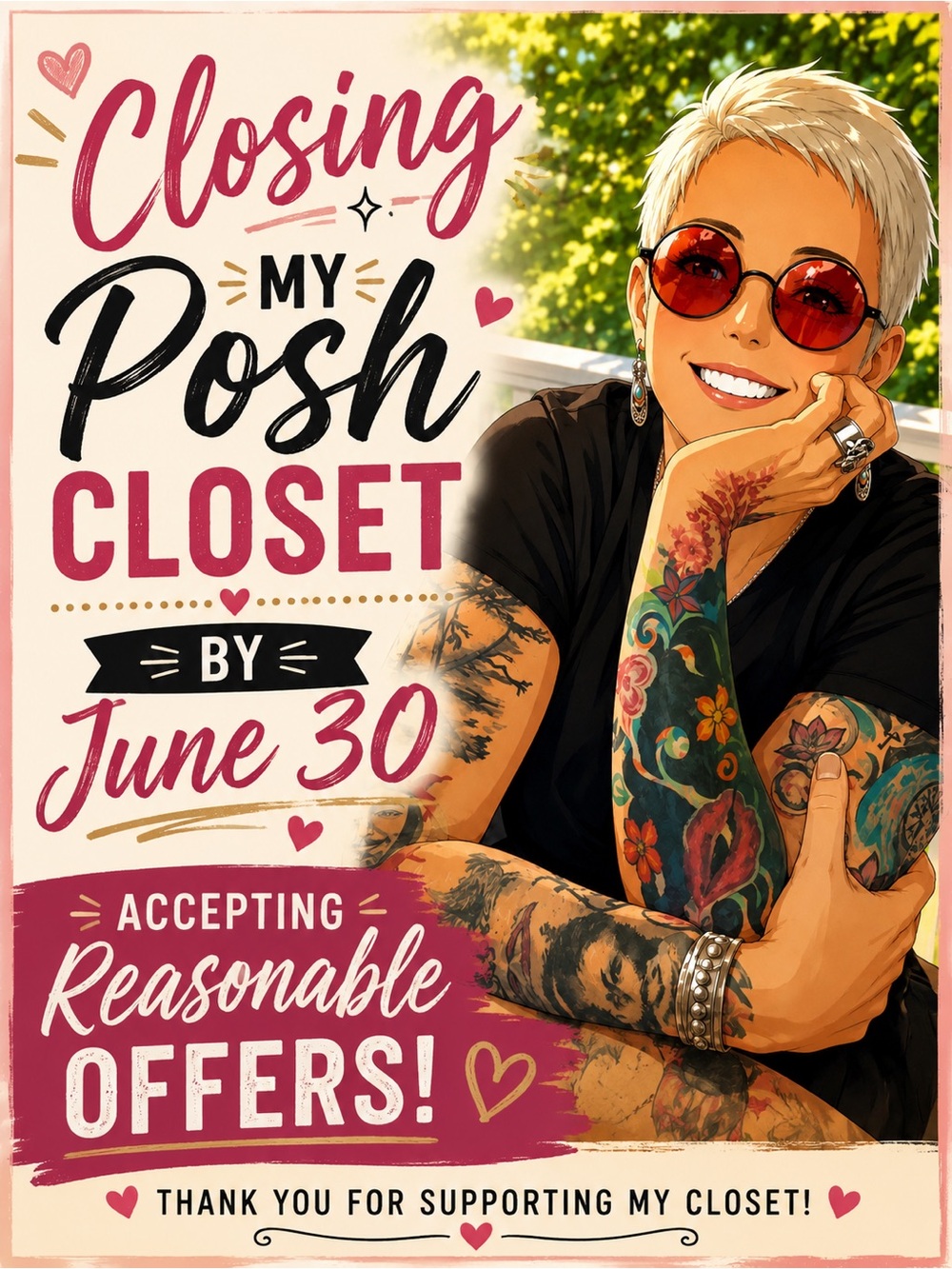 Closing My Posh Closet Send OFFER U NEVER KNOW I MIGHT ACCEPT this is a flyer